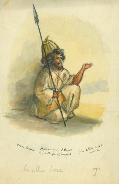 Mohammed Ahmet dalla Mecca, 1872 da Claude Conder